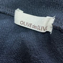 OLIVE des OLIVE スウェットコクーンワンピース 半袖 黒の画像