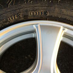 165/70R14  アルミ　冬用スタッドレスタイヤセット4本　グッドイヤーアイスナビ6　7分山位の画像
