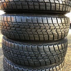 165/70R14  アルミ　冬用スタッドレスタイヤセット4本　グッドイヤーアイスナビ6　7分山位の画像