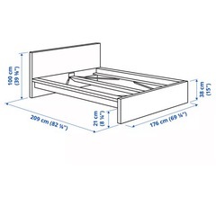 IKEAダブルベッド用ベッドフレームの画像