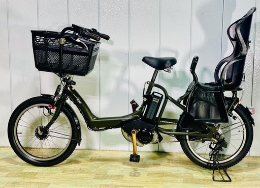 2877番 電動自転車 2877ヤマハ8.7アンペア3人乗り対応20インチ子供乗せ