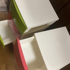 カラフル3段収納ケース2個セット🌸バラ売りOK！の画像