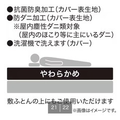 低反発マットレス トッパー シングル(プレミアF3 S M2206)の画像