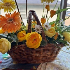 🌷造花のバスケット🌷の画像