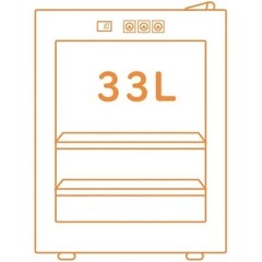 ミニ冷蔵庫 33L 静音 おしゃれ 省エネ 小型電子冷蔵庫 一人用 ペルチェ式の画像