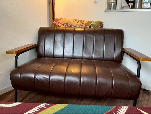 （ロイ様受け渡し予定）  ニトリ 2人掛けソファ Nシールド ステイン2KD ダークブラウン
