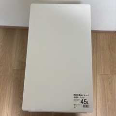 【美品】45L消臭スリムペダルペール（ホワイト）ゴミ箱の画像