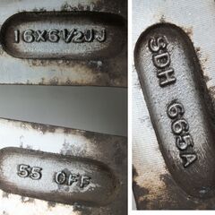 ホンダ　純正アルミホイール　16×6 1/2 JJ   オフセット55   PCD114.3の画像