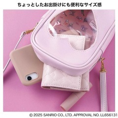 新品未使用　付録　マイメロディ＆クロミ  ハートクリアポシェットの画像
