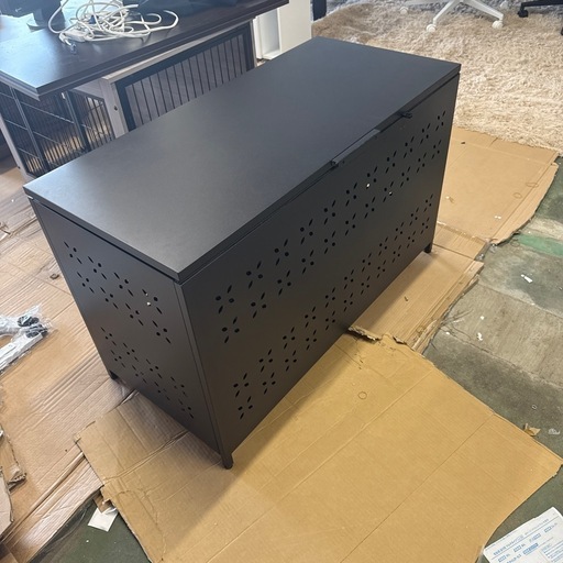 未使用品　原価2万円ゴミステーション 超大型 330L 屋外 ゴミ箱 大容量 ダストボックス 組立式 ふた付き 外用ゴミ箱 カラス・野良猫対策 ゴミ荒らし防止 ごみ収集ボックス 庭・公共施設用 ブラック