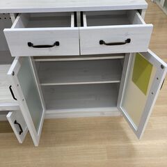 A-362【リユースのサカイ野々市店】ジモティ来店特価‼ レンジ台 レンジラック ホワイト クリーニング済みの画像