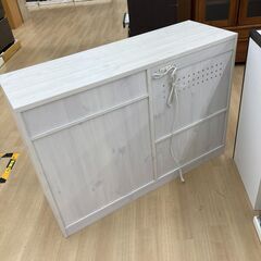 A-362【リユースのサカイ野々市店】ジモティ来店特価‼ レンジ台 レンジラック ホワイト クリーニング済みの画像