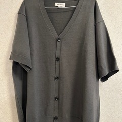 【美品】MONO-MART ボリュームニットルーズ半袖カーディガンの画像