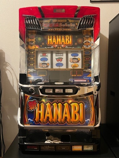 新ハナビ パチスロ実機　データカウンター、スタンド付き