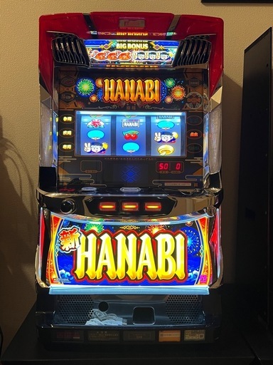 新ハナビ パチスロ実機　データカウンター、スタンド付き