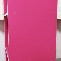カラーボックス ピンク色 三段の画像