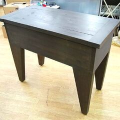 デスク 幅90×奥行45×高さ76cm 木製 引き出し付き ダークブラウン 机 作業台 札幌市 清田区 平岡の画像