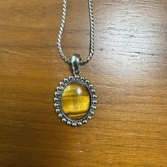 【値下げしました】タイガーズアイ　ネックレスの画像