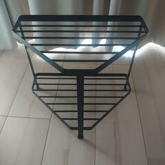 tower キッチンコーナーラック　ブラック 山崎実業の画像