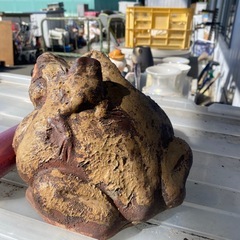 親子蛙　信楽焼 蛙（子1匹） 陶器　置の画像