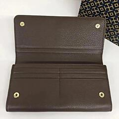 【新品/保管品】 TORY BURCH / トリーバーチ ☆本革長財布 ブラウンの画像