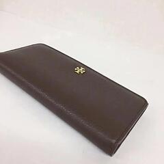 【新品/保管品】 TORY BURCH / トリーバーチ ☆本革長財布 ブラウンの画像