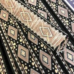 ss7762　DARIN チロリアンテープ 幅18mm 2巻 ブルー＆グレー ブラック エスニック調？ 144-7203 リボン 幅1.8cm ハンドメイド 手芸 リボン 装飾テープ エンブリボン 中古の画像