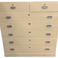 NO.2604 加茂桐箪笥 桐たんす 6段 鍵付き 収納 家具 中古の画像