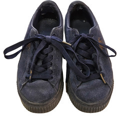 PUMA スエード ネイビー プラットフォーム 22cmの画像