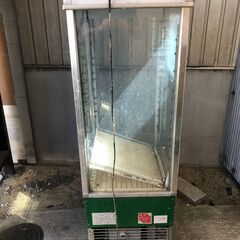 昭和レトロ らくれん牛乳 冷蔵庫 業務用 店舗用品 ガラス ショーケース　ジャンク　現状品の画像