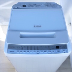 日立 全自動洗濯機 ビートウォッシュ 洗濯容量7kg 本体幅53cm 洗剤セレクト 大流量ナイアガラビート洗浄 BW-V70F W ホワイト 2021年製 取扱説明書付き
の画像