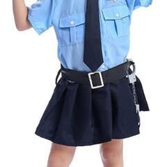 ハロウィン コスプレ 子供 仮装 ポリス 6点セット(手錠＆拳銃のおもちゃ付き)の画像