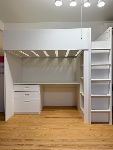 IKEAイケア　ロフトベッド　STUVA（SMASTADスモースタード）