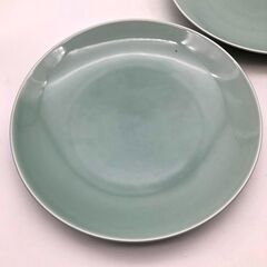 stp-3461　中華大皿　3枚セット　直径約36cm　青磁　3種　特大　盛皿　大皿料理　パーティ　バイキング　大盛　飲食店の画像