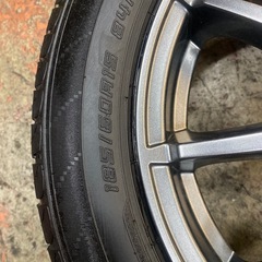 185/60r15 ダンロップ31週22年製とアルミホイール4本セットの画像