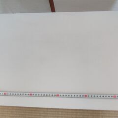 譲ります。テレビ台、ローボード、ホワイト、中古（引き取り限定）の画像
