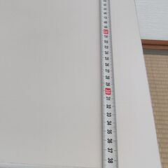 譲ります。テレビ台、ローボード、ホワイト、中古（引き取り限定）の画像