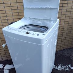 世田谷区近辺配送可能　2021年製　Haier（ハイアール）全自動洗濯機 縦形 BW－45A 4.5キログラム 上開き　コンパクト　一人暮らし 　横幅52cm　高さ89cm　奥行50㎝の画像