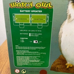 ウォッチ　オウル　動くセンサーフクロウ　美品の画像