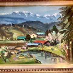 田園風景 風景画の画像
