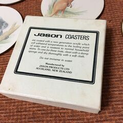 【ヴィンテージ？】6 COASTERS コースター Jason 未使用品 アニマル オークランド ニュージーランドの画像