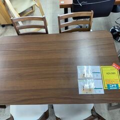 J3094　【リユースのサカイ柏店】　NITORI ニトリ　ダイニングテーブルセット　椅子4脚付　GK120 　参考価格　テーブル19,990円　椅子4脚3,4000円　合計参考価格：53,990円　の画像