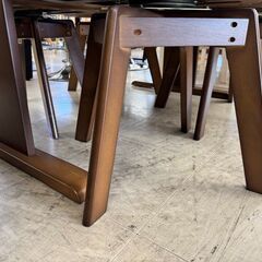 J3094　【リユースのサカイ柏店】　NITORI ニトリ　ダイニングテーブルセット　椅子4脚付　GK120 　参考価格　テーブル19,990円　椅子4脚3,4000円　合計参考価格：53,990円　の画像