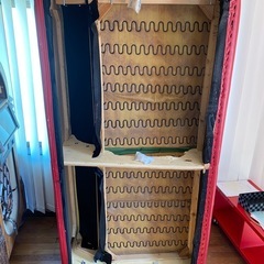 3p赤革ソファ‼️の画像