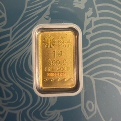 【英国王室造幣局製】Royal Mint 1g ゴールドバー 純金 24金（999.9）の画像