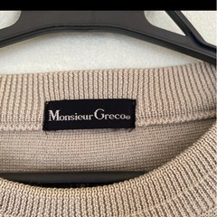 Monsieur Grecco グレー クルーネックセーターの画像