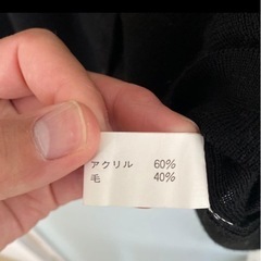 LADIES KNIT ブラック カーディガン 長袖の画像