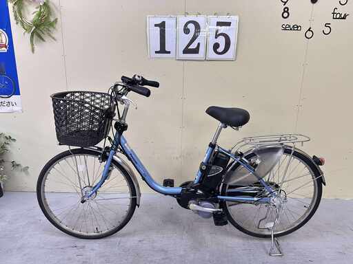125整備済新基準パナソニック電動アシスト自転車24インチ中古車
