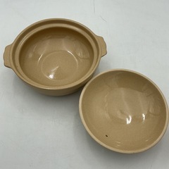 陶器製 一人用土鍋 萩焼湯呑みセットの画像