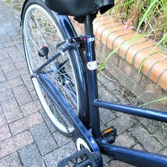 中古自転車 ママチャリ 自転車 27インチ ネイビー 通勤 通学 近所のお出掛けなどにの画像